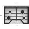 30-inch Built-in Gas Cooktop with EZ-2-Lift™ Hinged Cast-Iron Grates (WCGK5030PW) image 7