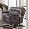 Josias Reclining Leatherette Loveseat with Console (CM9908DG-LV-PK) image 1