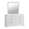 Louis Philippe 6-Drawer Dresser (FM7866WH-D) image 3