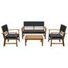 Hana GM-1020BL-4PK 4 pc Patio Set image 1