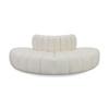 Arc Stationary Leather Look Sofa (101Cream-S4G) image 1