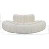 Arc Stationary Leather Look Sofa (101Cream-S4G) image 11
