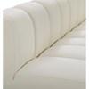 Arc Stationary Leather Look Sofa (101Cream-S4G) image 9