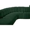 Arc Stationary Fabric Sofa (102Green-S8B) image 8