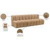 Arc Stationary Fabric Sofa (103Camel-S3F) image 10