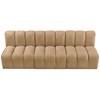Arc Stationary Fabric Sofa (103Camel-S3F) image 4