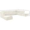 Arc Stationary Fabric Sofa (103Cream-S10A) image 16