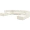 Arc Stationary Fabric Sofa (103Cream-S10A) image 5