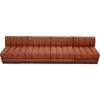 Quinn Stationary Fabric Sofa (124Cognac-S128) image 5