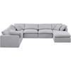 Indulge Fabric 7 pc Sectional (141Grey-Sec7A) image 4