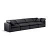 Indulge Stationary Leather Look Sofa (146Black-S140) image 1