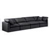Indulge Stationary Leather Look Sofa (146Black-S140) image 8