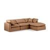 Indulge Leather Look 4 pc Sectional (146Cognac-Sec4A) image 1