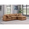 Indulge Leather Look 4 pc Sectional (146Cognac-Sec4A) image 2