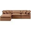 Indulge Leather Look 4 pc Sectional (146Cognac-Sec4A) image 4