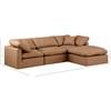 Indulge Leather Look 4 pc Sectional (146Cognac-Sec4A) image 8