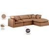 Indulge Leather Look 4 pc Sectional (146Cognac-Sec4A) image 9