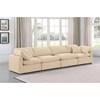 Indulge Stationary Fabric Sofa (147Beige-S140) image 2