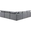 Indulge Fabric 5 pc Sectional (147Grey-Sec5B) image 3
