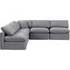 Indulge Fabric 5 pc Sectional (147Grey-Sec5B) image 4