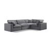 Comfy Fabric 4 pc Sectional (189Grey-Sec4C) image 1