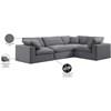 Comfy Fabric 4 pc Sectional (189Grey-Sec4C) image 11