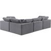 Comfy Fabric 4 pc Sectional (189Grey-Sec4C) image 3