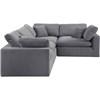 Comfy Fabric 4 pc Sectional (189Grey-Sec4C) image 5