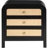 Siena 3-Drawer Nightstand (SienaBlack-NS) image 3