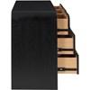 Siena 3-Drawer Nightstand (SienaBlack-NS) image 4