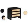 Siena 3-Drawer Nightstand (SienaBlack-NS) image 9
