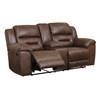 Stoneland Reclining Leather Look Loveseat with Console (3990494C) image 2