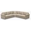 Madison Fabric and Leather Sectional (Madison 77679 Roll Arm Sectional 92/9W/93) image 1