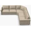 Madison Fabric and Leather Sectional (Madison 77679 Roll Arm Sectional 92/9W/93) image 2