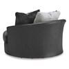 Fauteuil pivotant Brixley Pier en tissu et aspect cuir (2990621C) image 4
