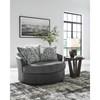 Fauteuil pivotant Brixley Pier en tissu et aspect cuir (2990621C) image 5