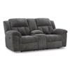 Frohn Reclining Fabric Loveseat with Console (3740694C) image 1