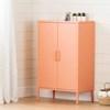 Crea 13076 Metal 2-Door Accent Cabinet - Orange image 2