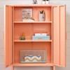 Crea 13076 Metal 2-Door Accent Cabinet - Orange image 3