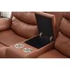 Reclining Leather Loveseat with Console (T1130C-LS) image 3