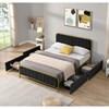 Queen Upholstered Panel Bed with Storage (T2334B-Q) image 1