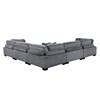 Traverse Fabric 5 pc Sectional (8555GY*2AC3CR) image 3