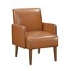 Piers Stationary Leather Look Accent Chair (1246BRW-1) image 2