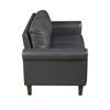 Hector Stationary Leather Look Loveseat (9690DGY-2) image 3
