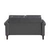 Hector Stationary Leather Look Loveseat (9690DGY-2) image 4