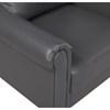 Hector Stationary Leather Look Loveseat (9690DGY-2) image 5