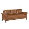 Hector Stationary Leather Look Sofa (9690BRW-3) image 2