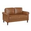 Hector Stationary Leather Look Loveseat (9690BRW-2) image 2