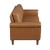 Hector Stationary Leather Look Loveseat (9690BRW-2) image 3