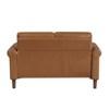 Hector Stationary Leather Look Loveseat (9690BRW-2) image 4